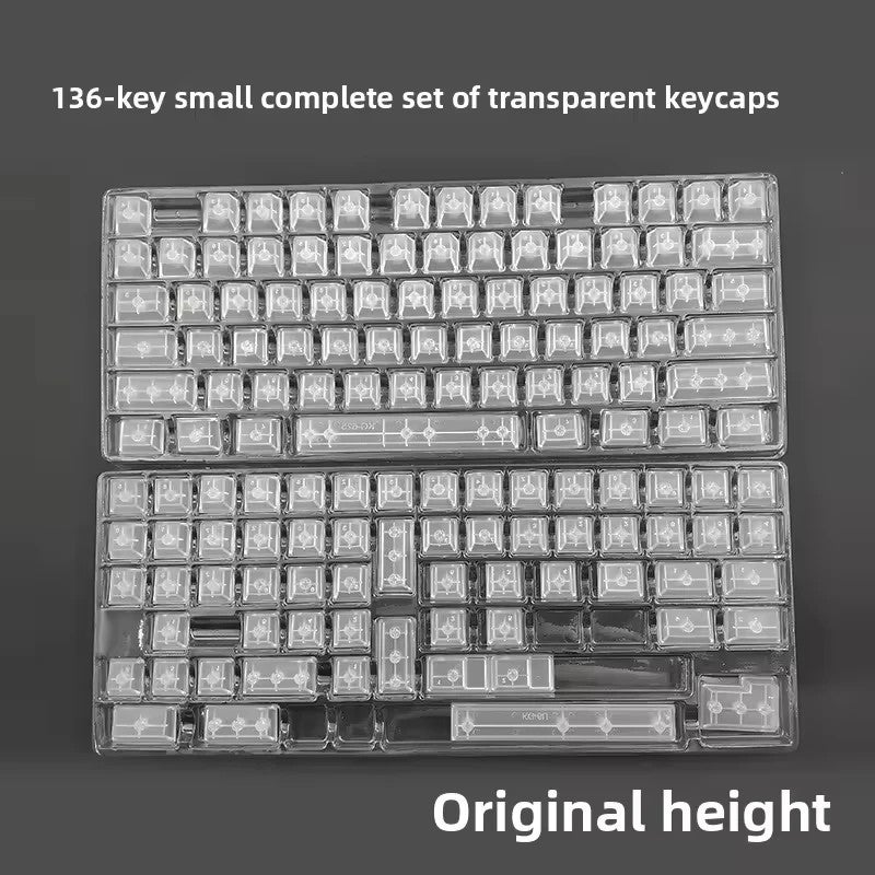 Bluejw 136-Key Glacier Blue Gaming Keyboard Keycaps - Original Engraved Transparent Keycaps Set for Mechanical Keyboards - Image 4
